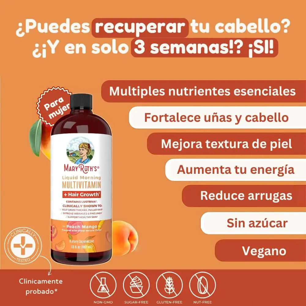 MULTIVITAMÍNICO MARY RUTH´S PARA UN CABELLO FUERTE Y SANO